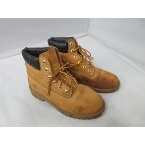 Timberland® 12909 Junior’s 6" Premium Sz 6M Waterproof Boots Wheat Nubuck